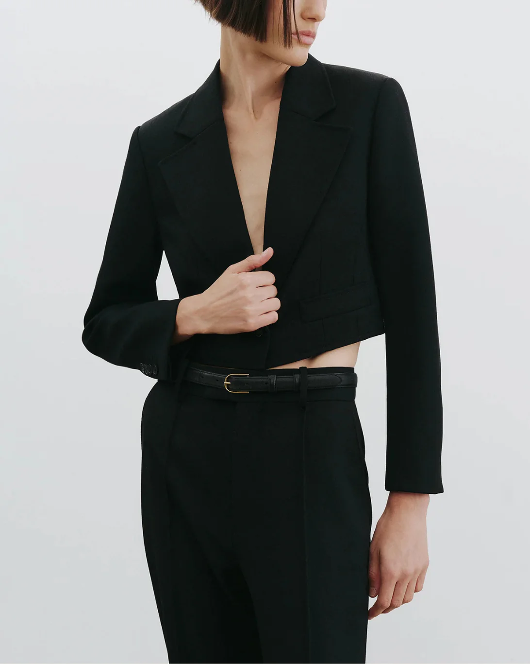 Belino Cropped Jacket | Black - Image 3