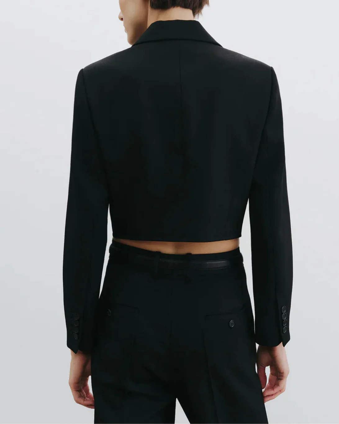 Belino Cropped Jacket | Black - Image 4