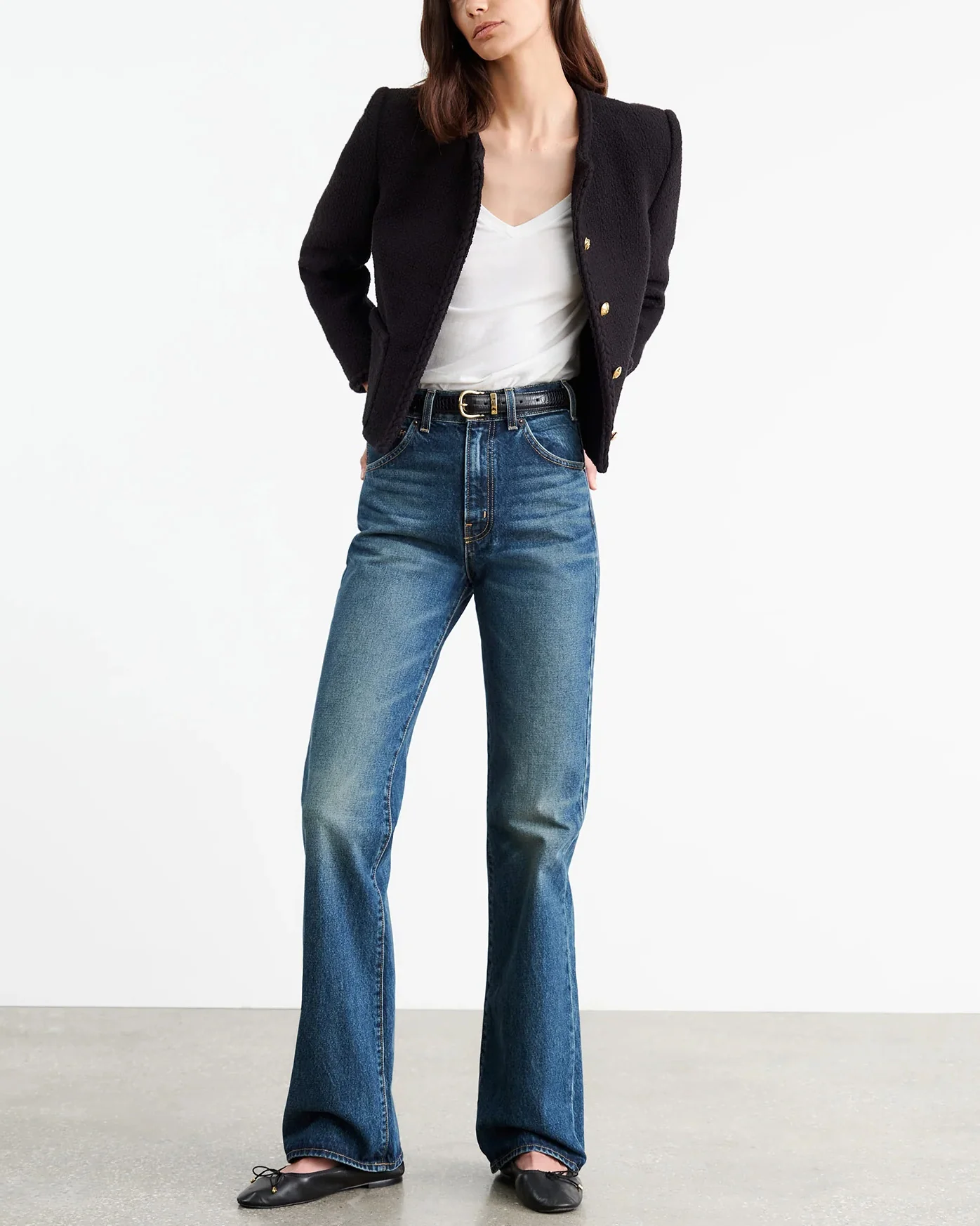 Carol V-Neck Tee Shirt | White - Image 6