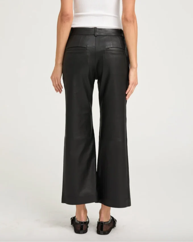 Cropped Baggy Lowrise Trousers | Black - Image 5