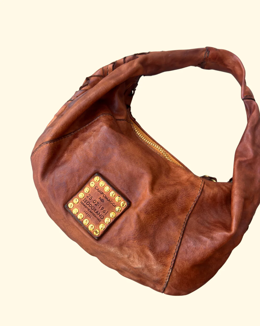 Marisa Woven Shoulder Bag | Cognac - Image 3