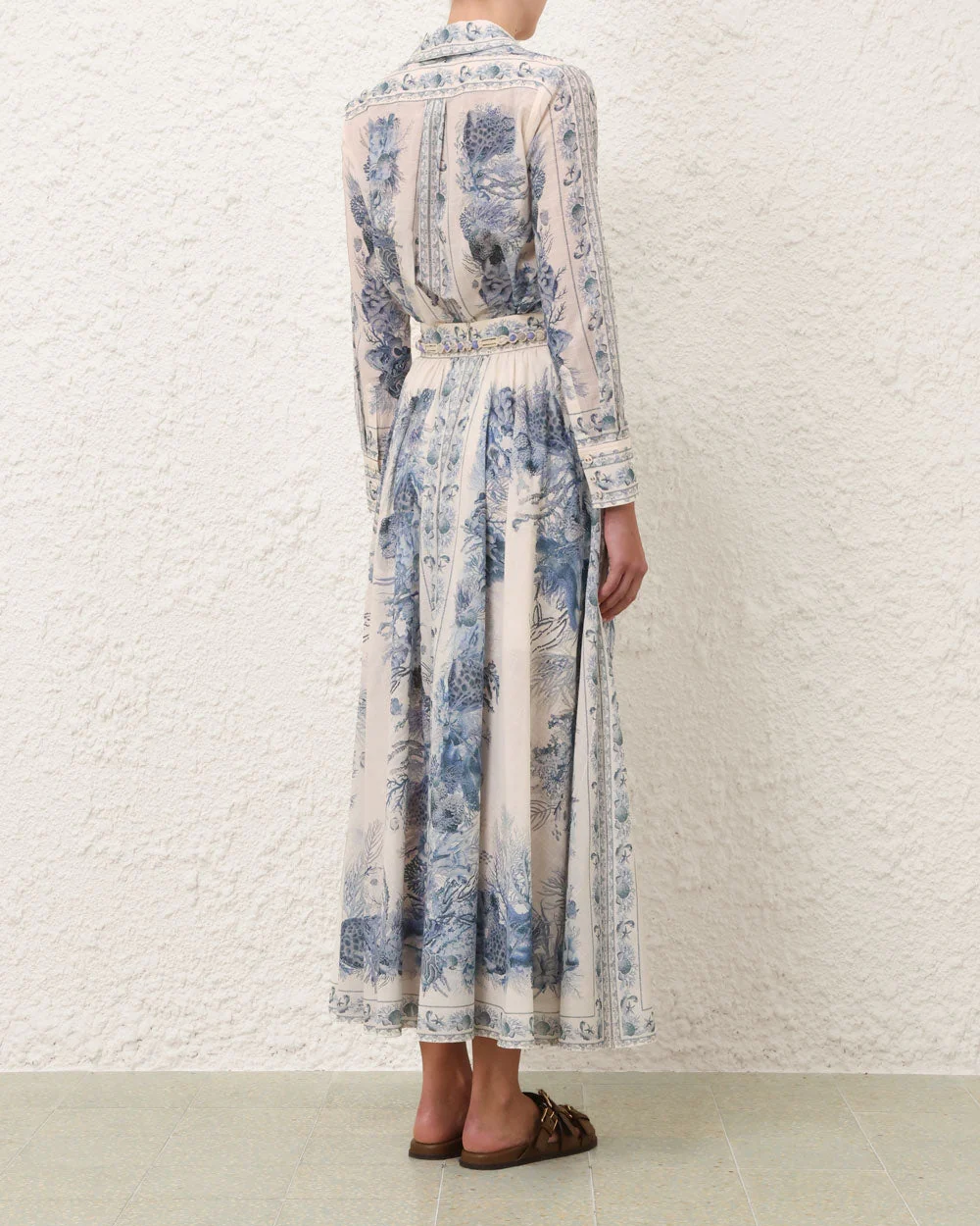 Wanderlust A-Line Maxi Skirt | Blue Toile - Image 3
