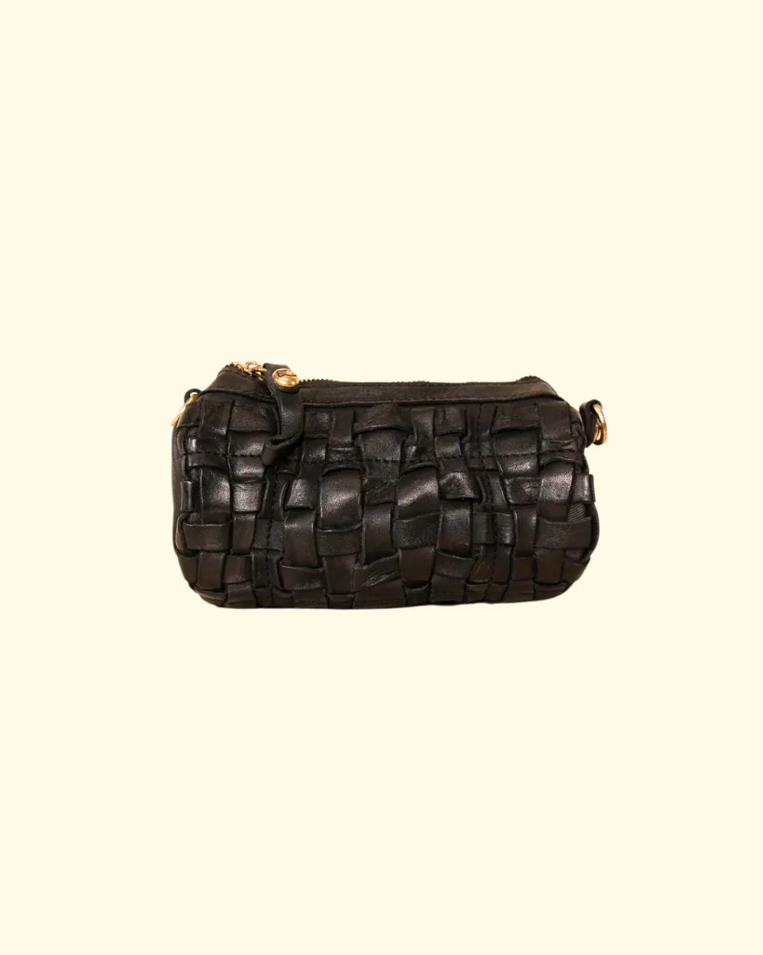 Woven Crossbody Bag | Black - Image 3