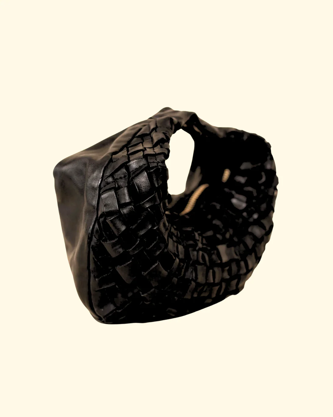 Marisa Woven Shoulder Bag | Black - Image 3